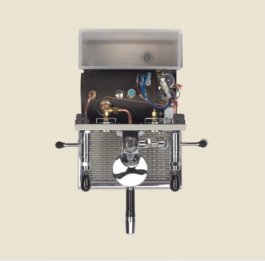 bovenaanzicht van ECM espresso machine 
