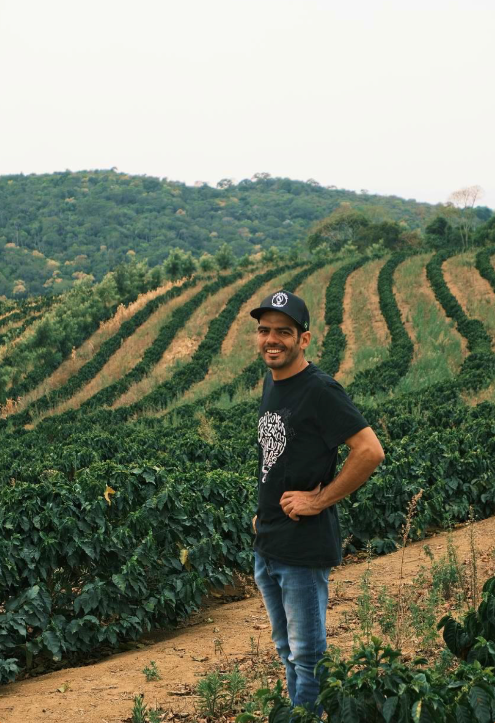 koffieboer Augusto in Mantiqueira de Minas, Brazilië