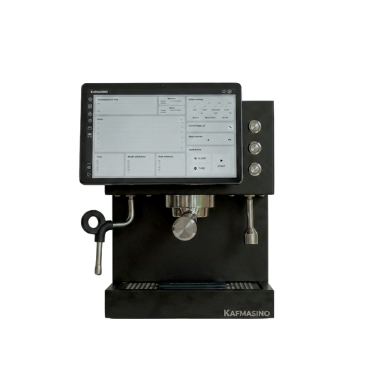 Kafmasino Kubo espressomachine similar to the Decent Espresso Maker