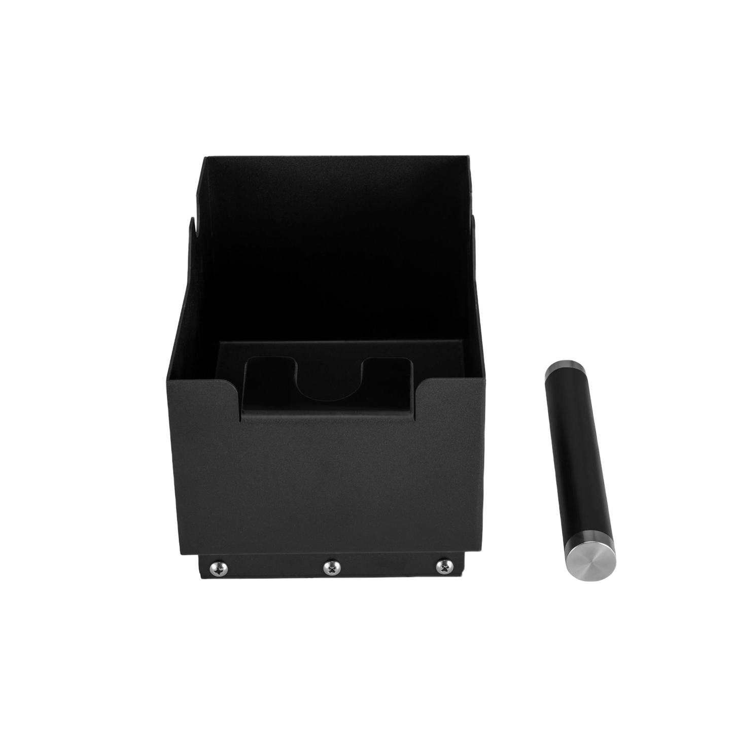 Knock-box tamp station