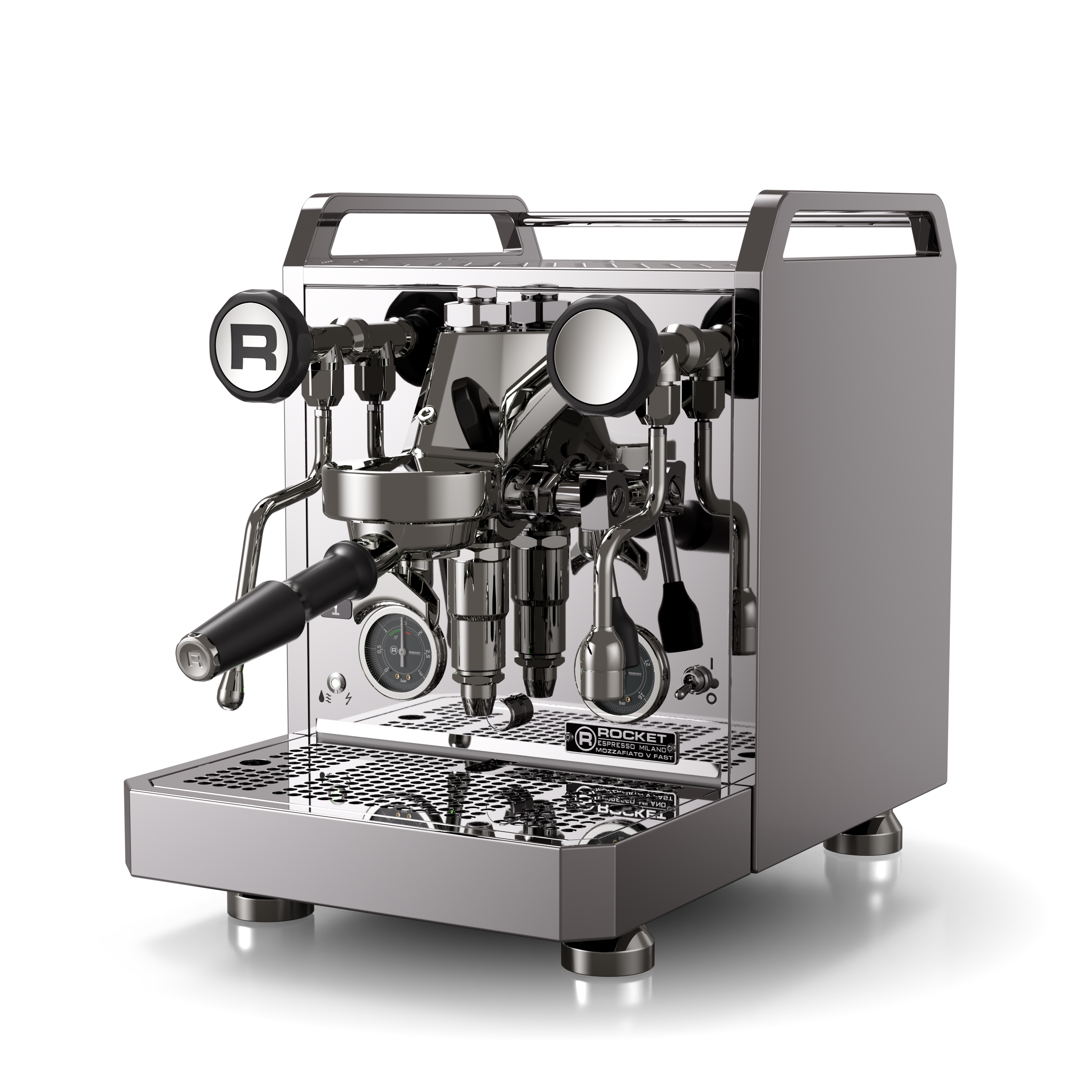 rocket espresso mozzafiato V fast chrome espresso machine side shot FREKKO coffee