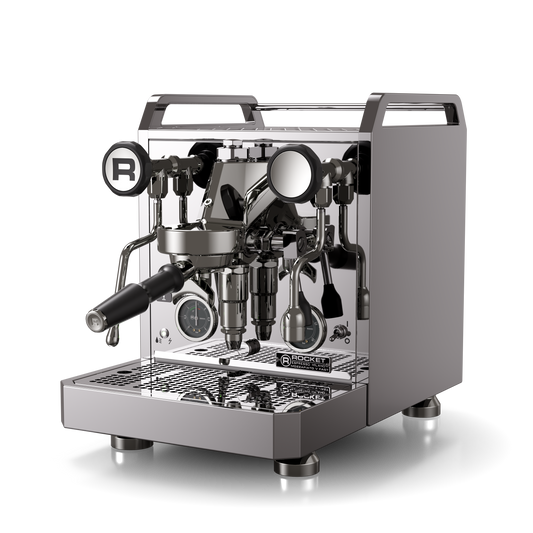 rocket espresso mozzafiato V fast chrome espresso machine side shot FREKKO coffee